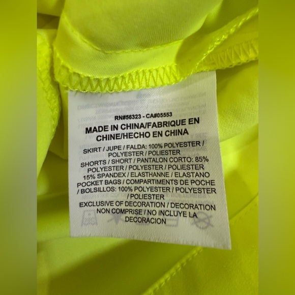 Nike Golf Women’s Neon Yellow Tournament Skort - Size 8 - Picture 7 of 8